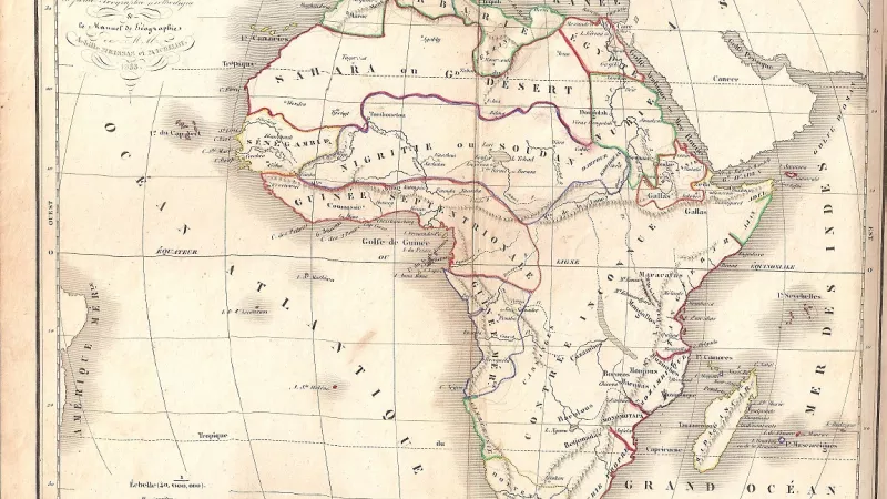 Carte du continent africain de 1853 ©wikimedia