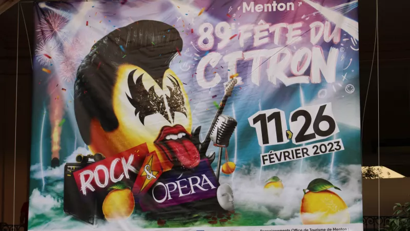 La surprenante affiche très rock de la fête du citron de Menton - Photo RCF