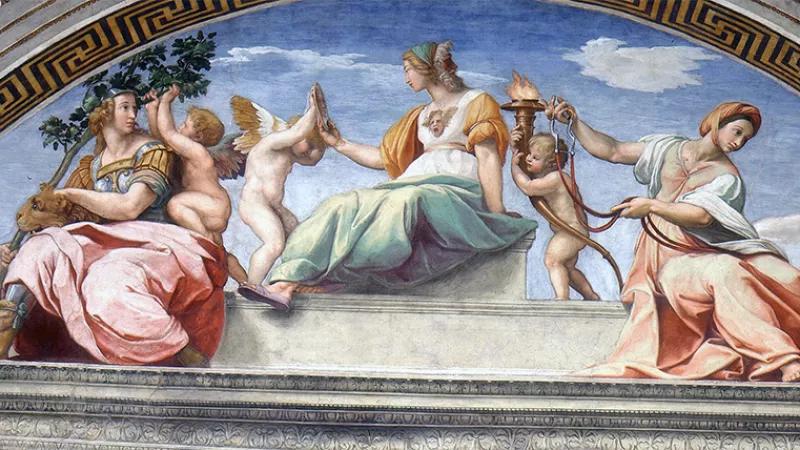 Les trois vertus théologales, fresque de Raphaël ©Wikimédia commons