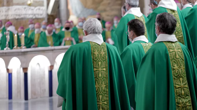 Les évêques de France réunis pour leur assemblée d'automne, Lourdes, le 03/11/2021 ©Laurent Ferriere / Hans Lucas