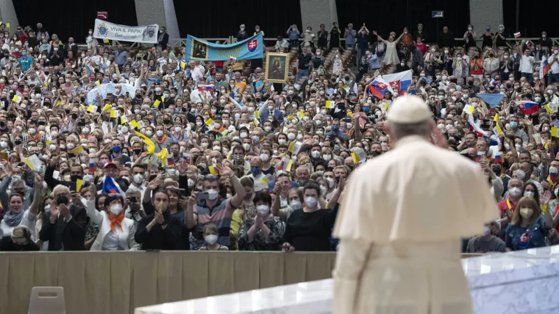 Le pape François lors d'une audience au Vatican, le 30/04/2022 ©Vatican Media