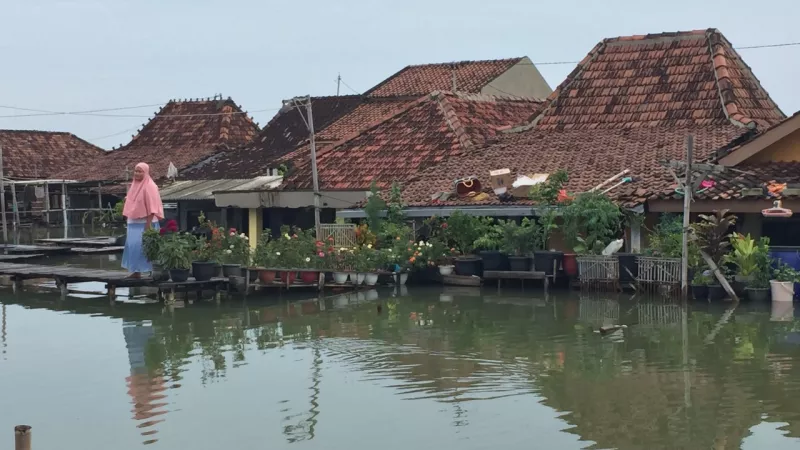 Village submergé sur l’île de Java, Indonésie. 2022 © Marion Poirot / CCFD-Terre Solidaire