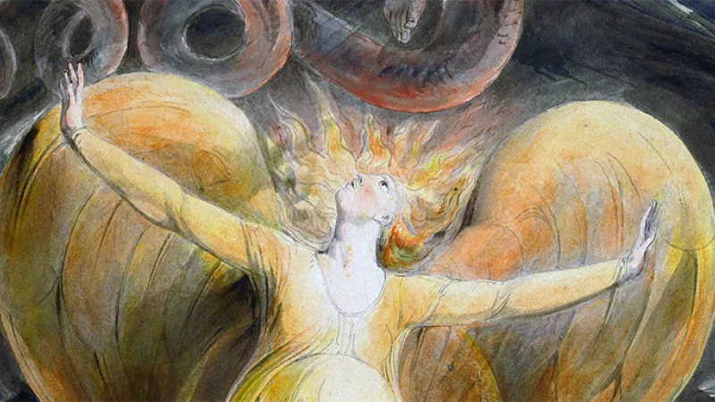 William Blake, Le grand Dragon rouge et la femme enveloppée de soleil ©Wikimédia commons