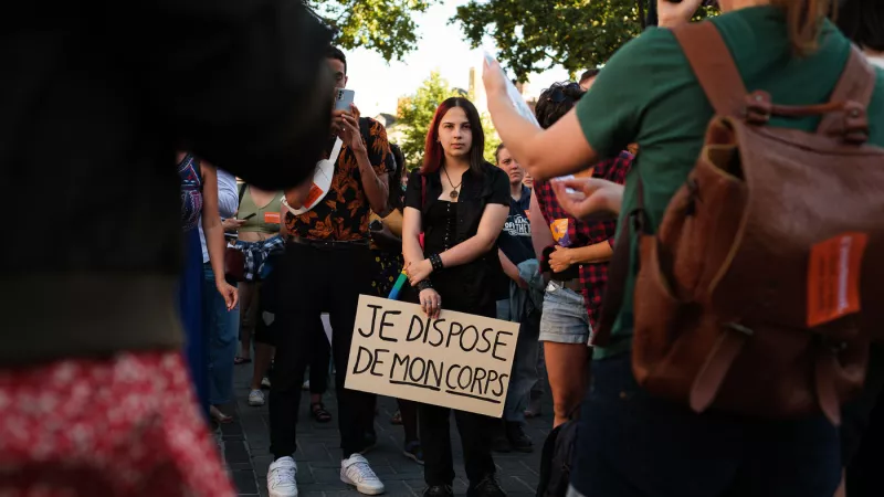 Manifestation pour le droit à l'avortement à Nantes, le 05/07/2022 © Maylis Rolland / Hans Lucas