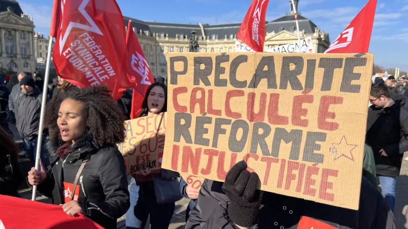 Manifestation à Bordeaux le 8 février 2023 ©RCFBordeaux.
