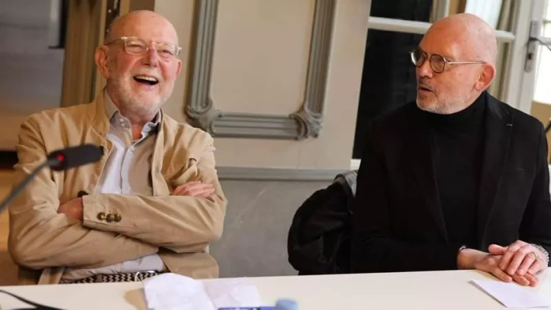 Jean-François Kahn (ici avec Patrick Thil) : un amoureux de Jacques Offenbach en visite au Cercle Lyrique de Metz (Crédit photo : CLM)