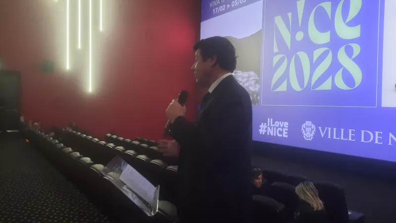 Le maire de Nice, le mois dernier, vante les mérites de Nice 2028 - Photo RCF
