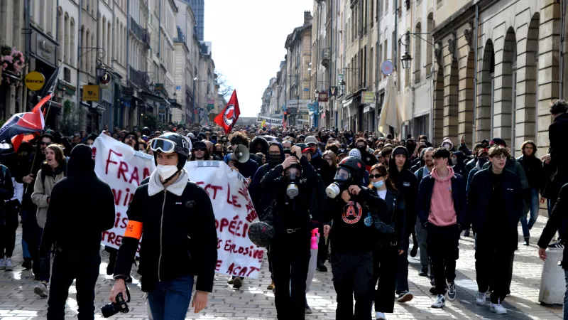 Le rassemblement à Nancy a donné lieu à des scènes d'affrontement entre forces de l'ordre et manifestants. // © Magali Santulli