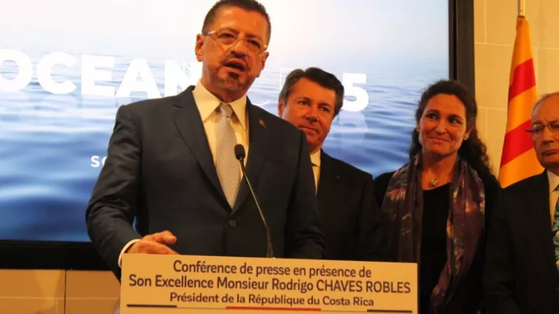Le président du Costa Rica, Rodrigo Chaves Robles à Nice le 19 mars 2023 - RCF