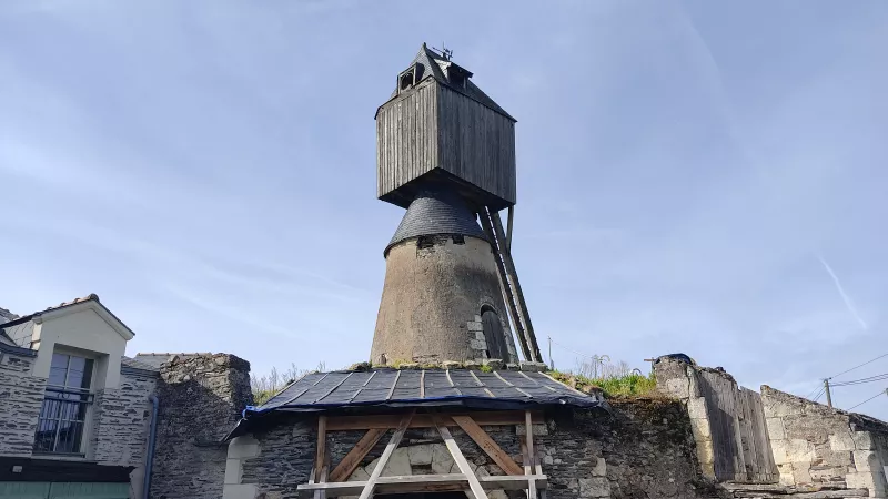 A l'arrêt depuis 1949, le moulin de Brissac va être restauré grâce à l'aide du Loto du patrimoine. ©RCF Anjou