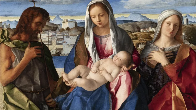 La Vierge et l’enfant entre saint Jean-Baptiste et une sainte (Galleria dell’Academia, Venise)
