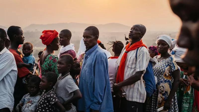 C'est en Asie et en Afrique que le nombre de baptisés augmente sensiblement (Photo : Pèlerinage diocésain de Ngu Komba, en Centrafrique, le 05/12/2019 ©Jean-Matthieu Gautier / Hans Lucas)