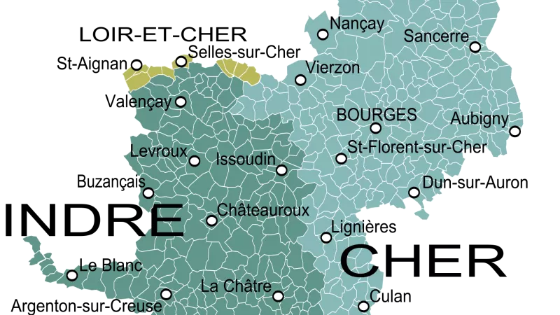 Carte du Berry. © Wikipedia.