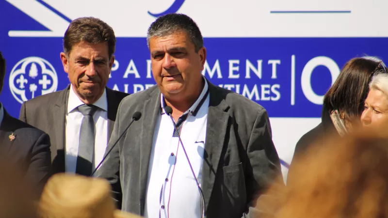 Michel Dessus lors d'une cérémonie en l'honneur des agriculteurs des Alpes-Maritimes le 7 avril dernier à Nice - RCF 