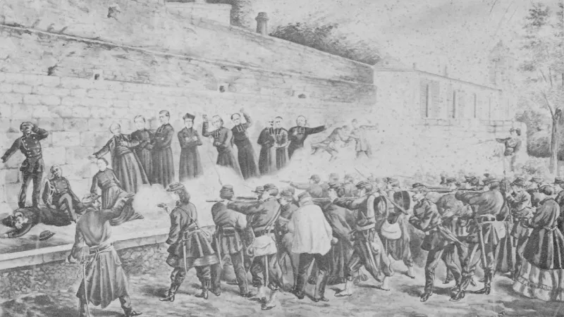 Massacre de la Rue Haxo, le 26 mai 1871 © A. Josse, éditeur – 31 rue de Sèvres, Paris