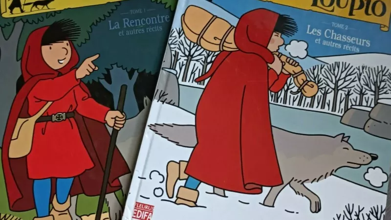 Deux albums de la bande dessinée Loupio de Jean-François Kieffer