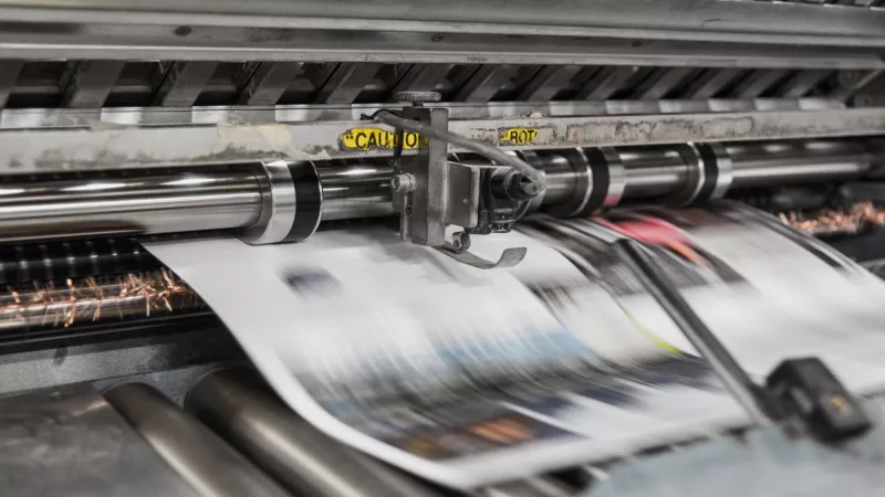 Machine d'impression de journaux. ©Unsplash