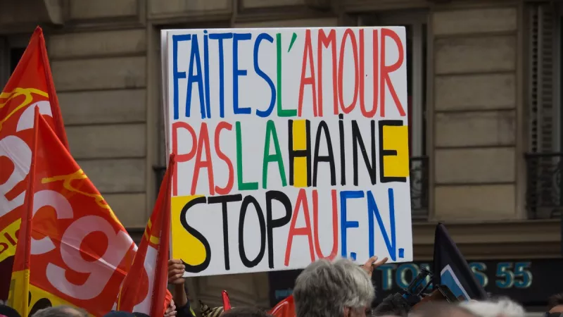 Manifestation lors de la présidentielle de 2022 en France. ©Unsplash 