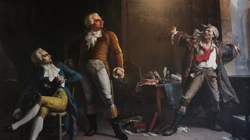Alfred Loudet. Robespierre, Danton et Marat, musée de la Révolution française, 1882. © Wikicommons