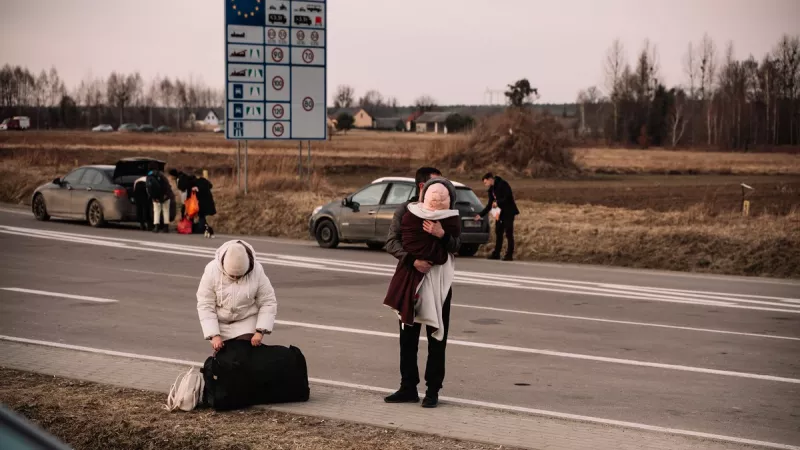 Réfugiés ukrainiens à la frontière européenne. 03/2022 ©Unsplash
