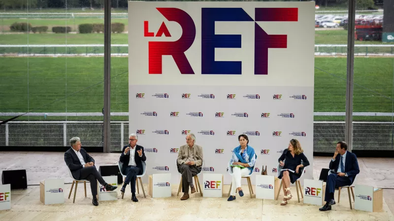 LA REF, un événement organisé par le Mouvement des entreprises de France (MEDEF) à l’hippodrome de Longchamp, Paris, le 28/08/2023 ©Xose Bouzas / Hans Lucas