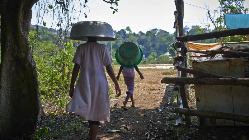 Sur l'île de Mayotte l'accès à l'eau potable devient de plus en plus problématique © Pierre Duvert/Hans Lucas 
