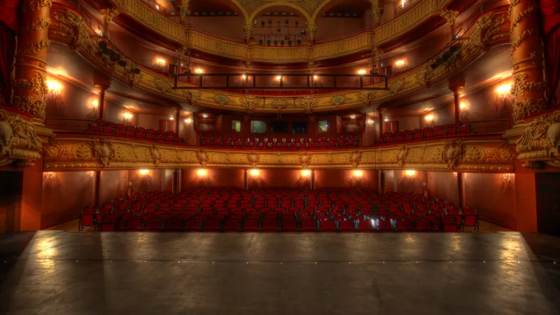 Vue de l'Opéra-théâtre de Clermont-Ferrand depuis la scène © Lucas Falchero