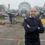 Claire Le Parc avec Jérémie Beyou à Lorient la Base