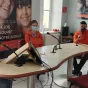 Emma, Dylan et Medhi, volontaires en Service Civique pour Unis Cité. (Photo issue du Facebook officiel)