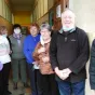 Titre Les Apartés du Secours catholique sur fond rose de rubrique Vie spirituelle avec logo du Secours catholique Caritas France centré en bas