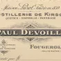 La distillerie Paul Devoille - Carte Commerciale dans les années 1900