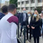 2021 - Danielle Brulebois - La ministre déléguée à la Ville, aux côtés de la députée du Jura Danielle Brulebois, a échangé avec des jeunes qui vivent dans le quartier Mouillères/Marjorie à Lons-le-Saunier