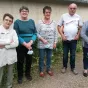 Titre Les Apartés du Secours catholique sur fond rose de rubrique Vie spirituelle avec logo du Secours catholique Caritas France centré en bas