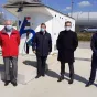 2021 - RCF Jura - Gérard Menuel (en rouge) et Jean-Marie Sermier (3ème en partant de la g.) entourés d'élus troyens et dolois