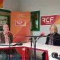 Titre Les Apartés du Secours catholique sur fond rose de rubrique Vie spirituelle avec logo du Secours catholique Caritas France centré en bas