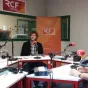 Titre Amnesty international Nevers sur fond bleu de rubrique Économie et Société avec centré en bas le logo de l'Organisation Non Gouvernementale