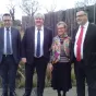 Pierre Breteau, Yves Bleunven, Armelle Bothorel et Dominique Cap, bureau de l'association des maires de Bretagne