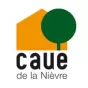 Titre Architecture et cadre de vie sur fond rouge de rubrique Actualité avec logo du CAUE centré en bas