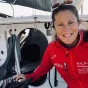 Claire Le Parc avec Jérémie Beyou à Lorient la Base