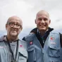 Thierry Georges / RCF - "D'Artagnan et ses mousquetaires" : Gérard Feldzer, spécialiste de l'aviation, ancien pilote et instructeur, Philippe Buron-Pilâtre, fondateur et organisateur, Bertrand Piccard, aventurier, et Jean-François Clervoy, spationaute