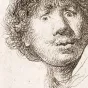 DR - Autoportrait aux yeux hagares (Rembrandt)