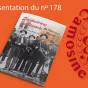 Titre de Galaxie musique sur fond orange de rubrique Culture avec en illustration centré et droite une vielle marron sur un ensemble de flûtes traditionnelles épaisses en bois