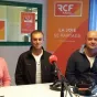 Vignette Invité local sur fond rouge de rubrique actualité avec en bas à droite le micro RCF et la mention Nièvre