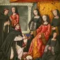Anne de Bretagne recevant d'Antoine Dufour un manuscrit à l'éloge des femmes célèbres. Miniature attribuée à Jean Perréal, vers 1508 ©Wikimédia commons