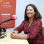 Corinne Innesti dans les studios de Dialogue RCF