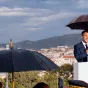Emmanuel Macron au Pharo. DR