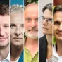 Les 5 candidats à la primaire écologiste (Twitter/Wikipedia)