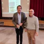 Michel Benard, fondateur du bureau d'études "Infra services" et Vincent Nalin, chargé de mission à l'Agence de l'eau Loire Bretagne. © RCF - Hugo Sastre.