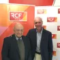 Pierre Magnard et Aubert de Villaine dans les studios de RCF Isère en septembre 2021