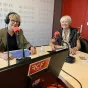 Nathalie Paulin avec Michèle Larchez dans les studios de RCF à Metz